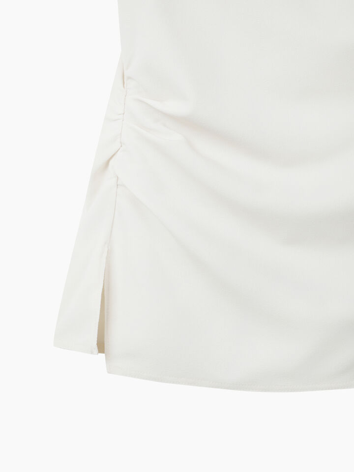White draped top - sisley k top - Blanc | Sisley K image number 4